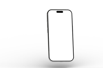 High-quality image of a modern smartphone with a blank screen, perfect for app presentations or website mockups.
