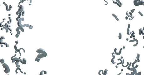 question icons, original 3d rendering; business and marketing concepts