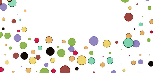  Colorful confetti on white background