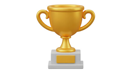Isolated Golden Trophy