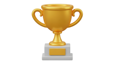 Isolated Golden Trophy
