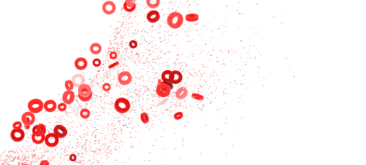 Abstract background of red rings falling on white. Perfect for presentations or websites.