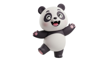 Isolated Cartoon Panda