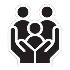 Family Care and Protection Symbol Icon Vector