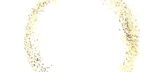 Sparkling gold stars and glitter frame. Perfect for holidays, celebrations, and elegant designs.