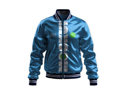 Men's Zipped Bomber Jacket Mockup