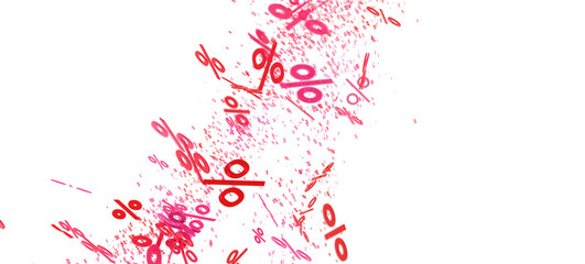 Abstract background with red percentage symbols. Perfect for sale banners, promotions, and marketing materials.