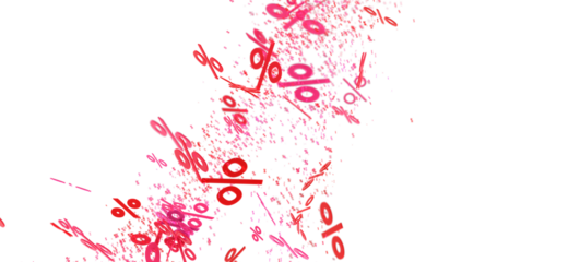 Abstract background with red percentage symbols. Perfect for sale banners, promotions, and marketing materials.