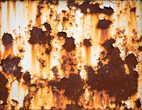 The weathered surface of tinplate