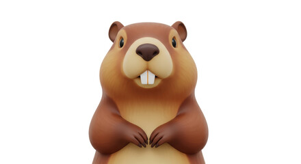 Isolated Cartoon Beaver