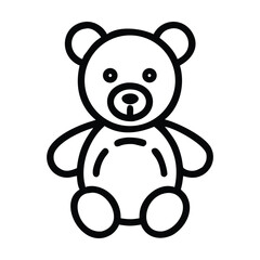 Fototapeta premium Teddy bear icon outline