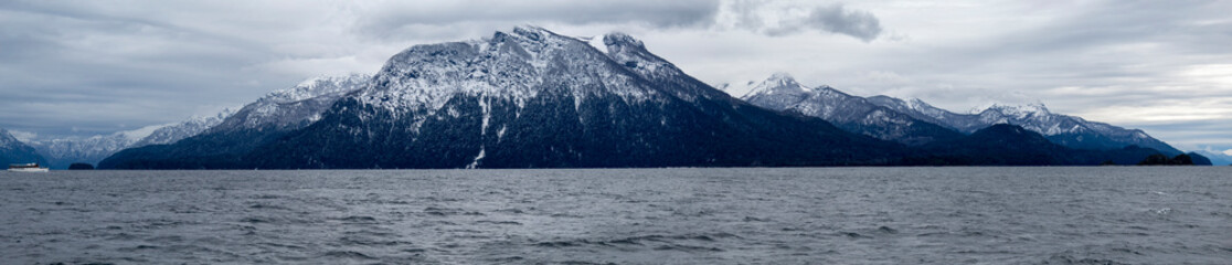 panorama mountain landscape with lake Nahuel Huapi Bariloche Argentina Patagonia