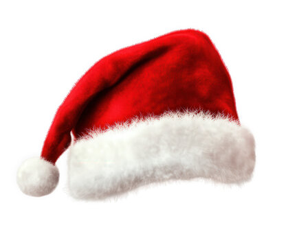 Santa hat isolated on transparent background for christmas holiday celebration - Powered by Adobe