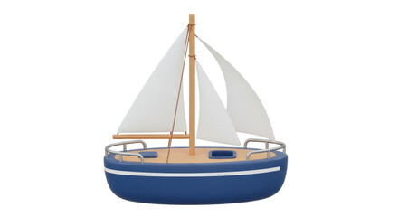 Isolated Cartoon Sailboat