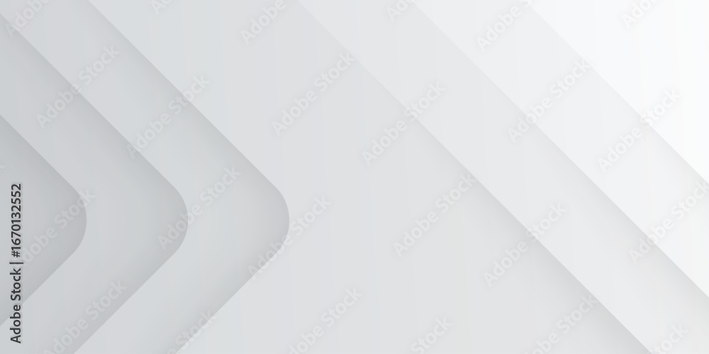 Wall mural white abstract paper background with geometric shapes and modern design elements