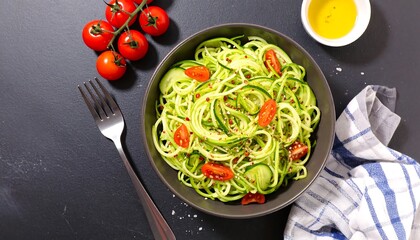 Healthy zucchini pasta dish