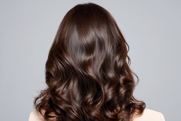 Fototapeta premium Woman with long brown hair.