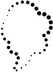 Speech bubbles made of dotted line