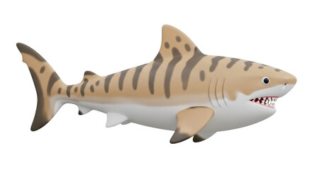 Isolated Tiger Shark
