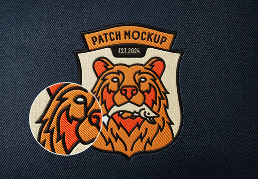 Patch Embroidery Logo Mockup