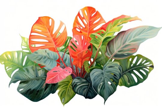 Tropical leaves plant leaf creativity. - Powered by Adobe