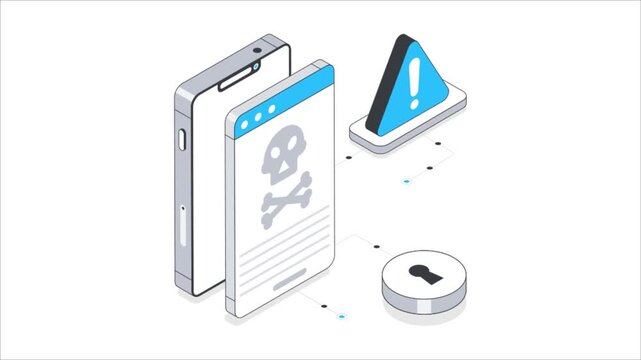 Secure API  Isometric Animation.