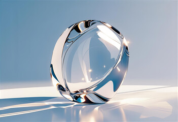 crystal ball on blue background
