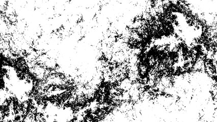 Abstract grunge texture with irregular black ink splatters on a white background. Splashes, stains, and scattered particles with a distressed and raw artistic. Require a gritty, edgy, and expressive 