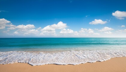 Obraz premium beach with blue sky landscape background