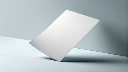 Blank White Business Card Mockup Leaning Against Wall for Design Presentation