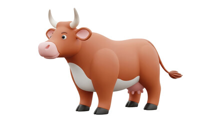 Isolated cartoon cow