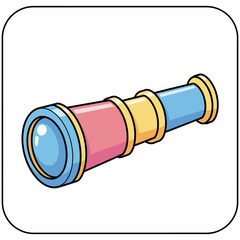 colorful spyglass for exploration cartoon telescope for kids vintage monocular used for discovering new horizons and adventure storytelling