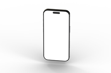 High-quality image of a modern smartphone with a blank screen, perfect for app presentations or website mockups.
