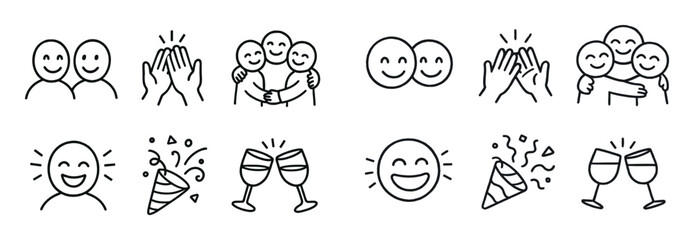 Fototapeta premium Emotional Icons Grid