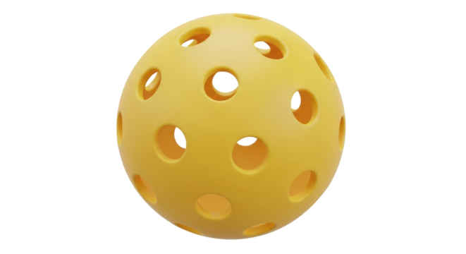 Isolated pickleball ball