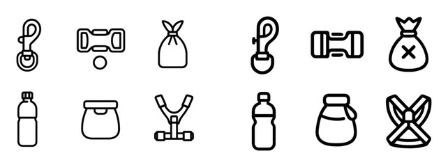 Minimalist Pet Gear Icons
