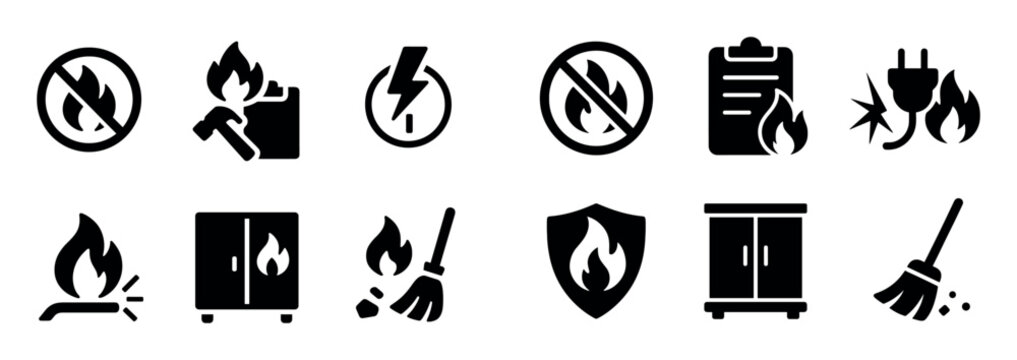 Fire Safety Icons