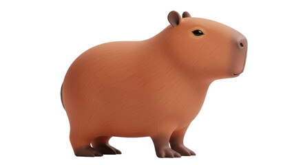 Isolated cartoon capybara