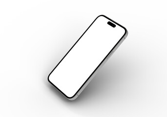 High-quality stock photo of a modern smartphone with a blank screen, perfect for app presentations or website mockups.