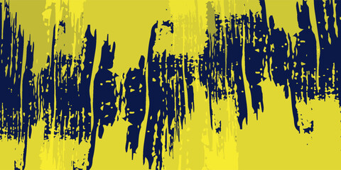 Fototapeta premium Dots halftone yellow and dark blue color pattern gradient grunge texture background. Dots pop art sport style vector illustration.