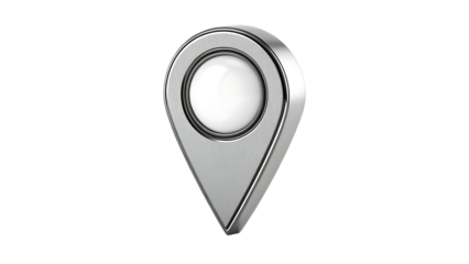 3d pin domain marker location png isolated on white background