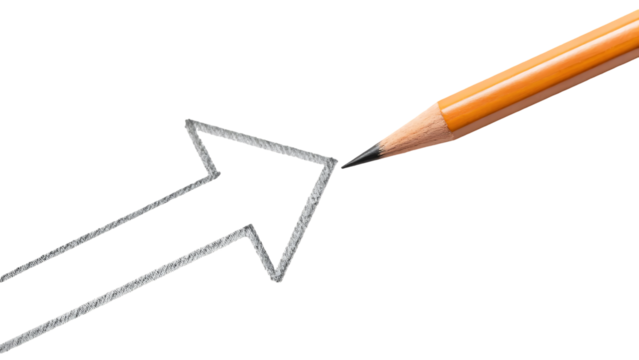 arrow marker isolated png mark hand draw isolated on white background