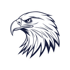 eagle head logo vector line art