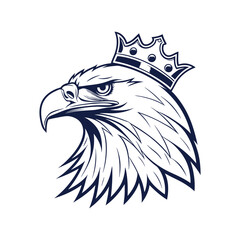 eagle head logo vector line art