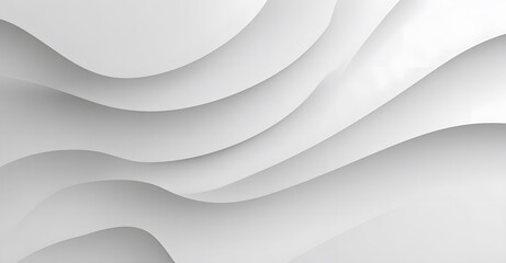 White background with gray waves, illustration of layered paper shapes, minimalist and modern design style, clean lines,