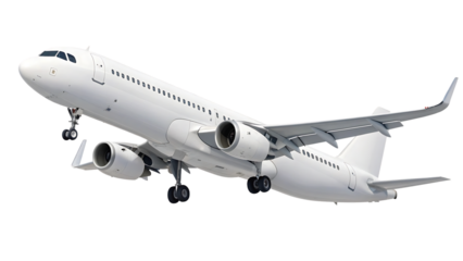 high detailed white airliner, 3d render on a white background. airplane take off, isolated 3d illustration. airline concept travel passenger plane. jet commercial airplane isolated on white background