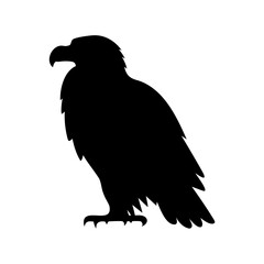 Silhouette of a majestic eagle perched, a symbol of strength and freedom