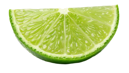 slice of lime isolated on transparent background isolated on white background