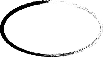 Set of oval grunge frames. Grunge empty