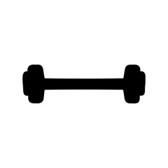 Black silhouette of a dumbbell used for strength training and exercise